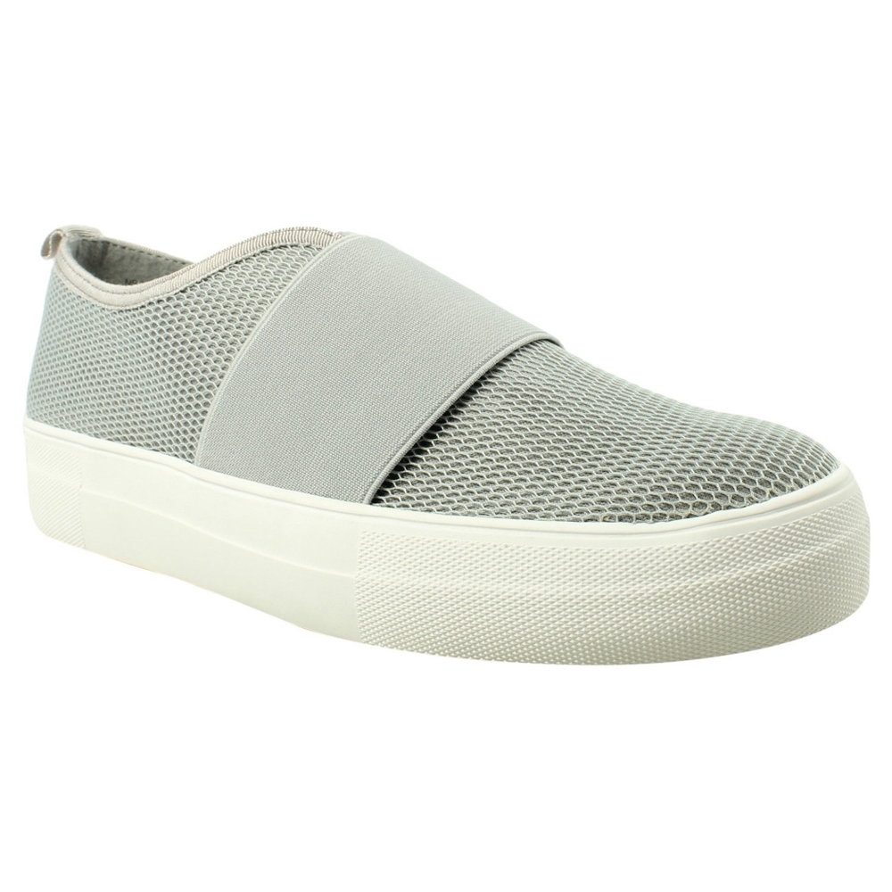 Not Rated Grey Platform Sneakers Slip Ons Trenoly